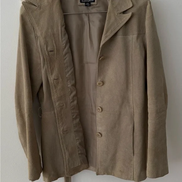 Beige Suede Jacket - Picture 4 of 7